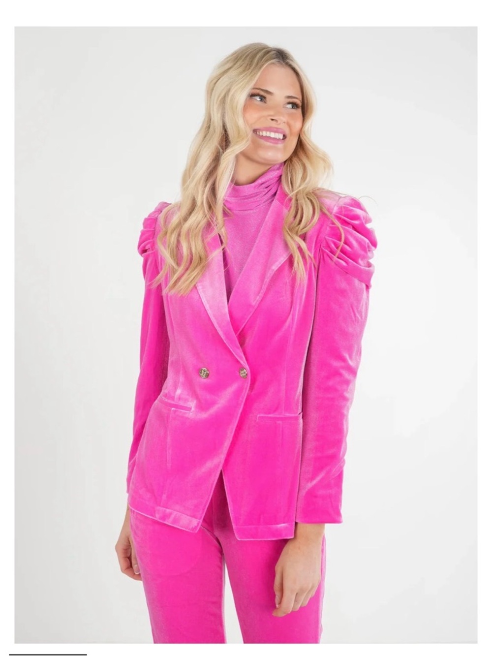 Pink Emily McCarthy Bradshaw Blazer Velvet